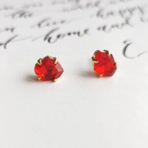 Kate Spade Treasure Trove Gold Pink Sand Stud Earrings